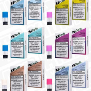 Z pods STLTH Compatible -  Sour Cherry White Grape ICE - Supreme Nic Blend 20MG with 50MG Throat Hit
