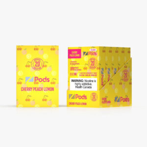 Z pods STLTH Compatible - Cherry Peach Lemon - Supreme Nic Blend 20MG with 50MG Throat Hit