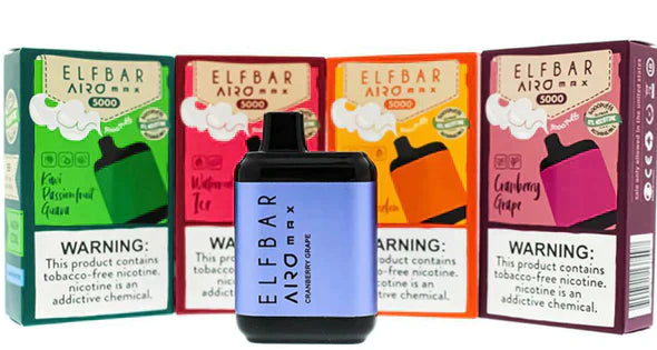 ELF BAR - Airo Max - 5000 Puffs - Bold 50 - Raspberry Lemon Ice - Raspberry Lemon Ice
