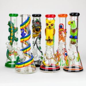 14 Inches Resin 3D Glow In The Dark Glass Beaker Water Bong