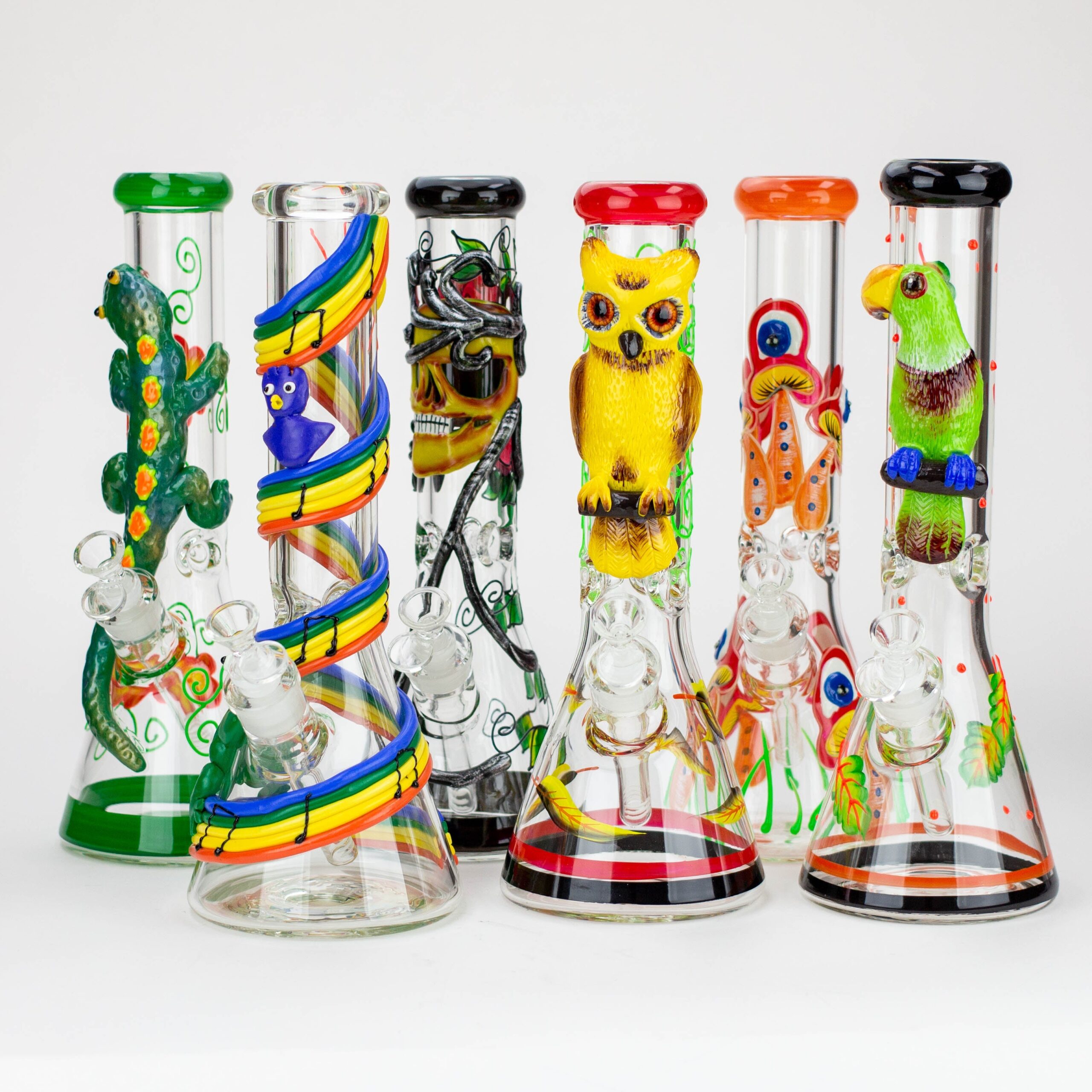 14 Inches Resin 3D Glow In The Dark Glass Beaker Water Bong