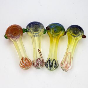 4.5 Inches - Soft Glass Hand Pipe - Pack of 2