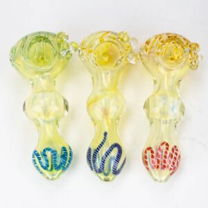Gold Fumed Hand Pipe - 5 Inches