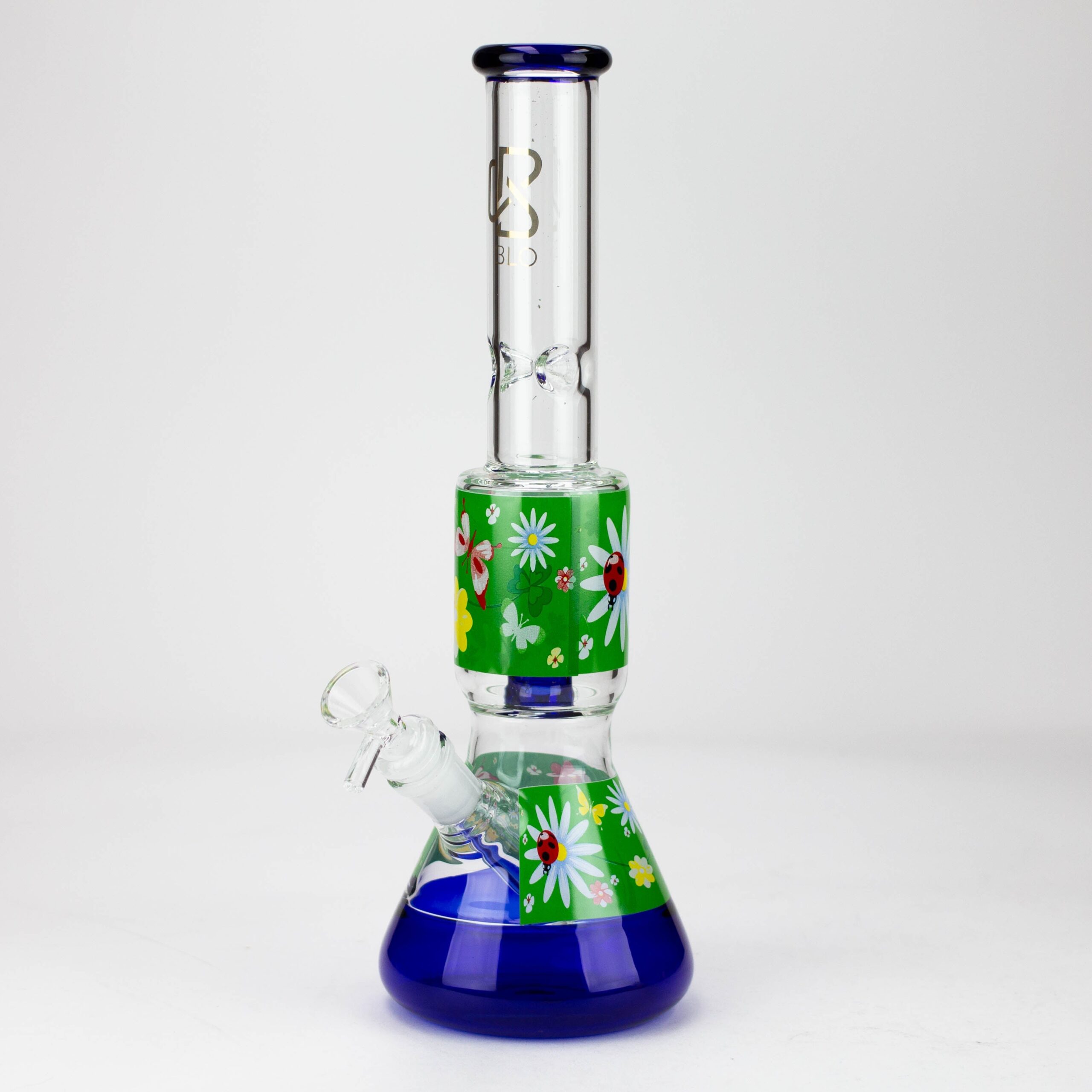 BLO - 13 Inches - Flower Decal Glass Bong