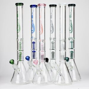GENIE |  Dual 6 Arms 9mm Glass Water Beaker Bong