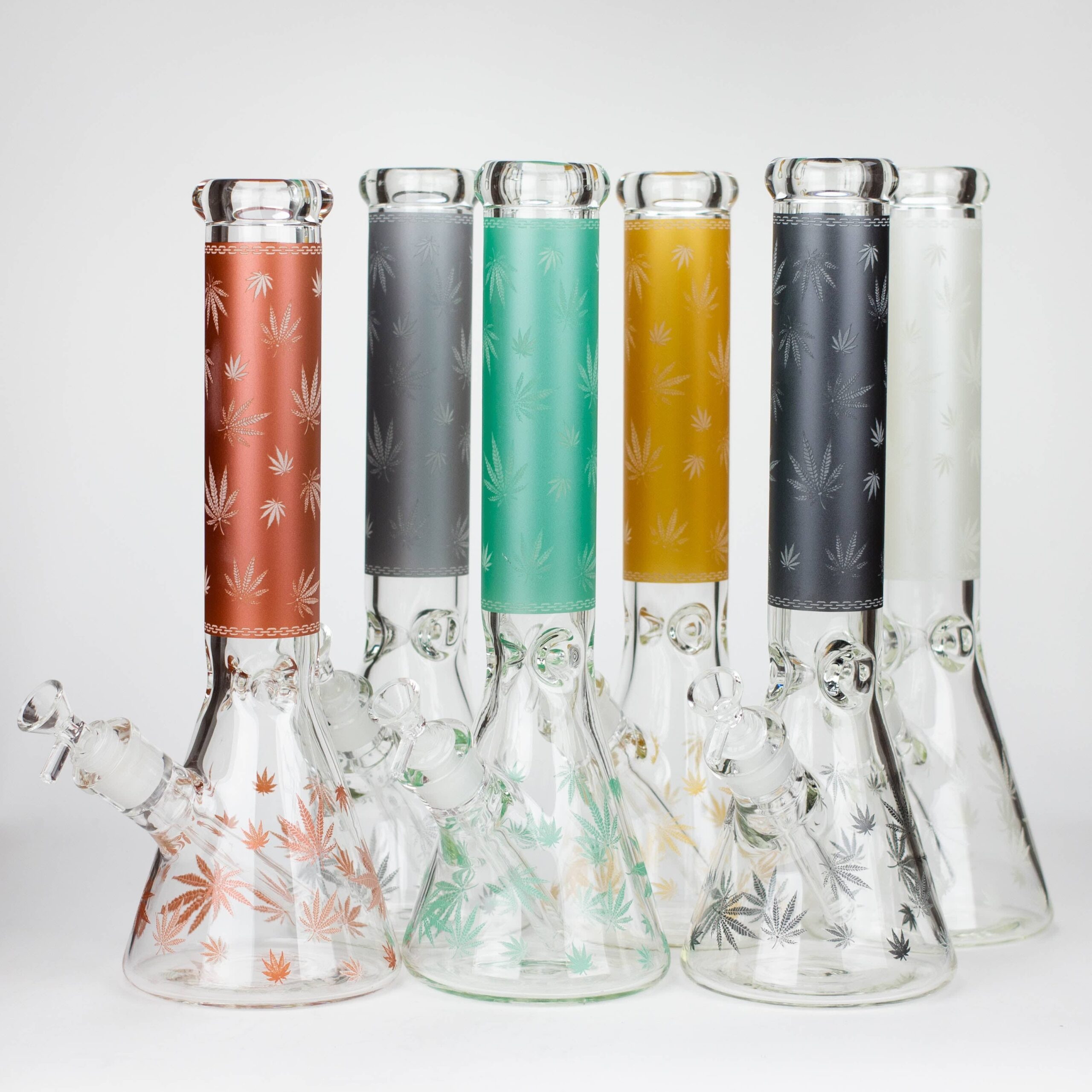 Glow In The Dark Glass Bong - 14 Inches
