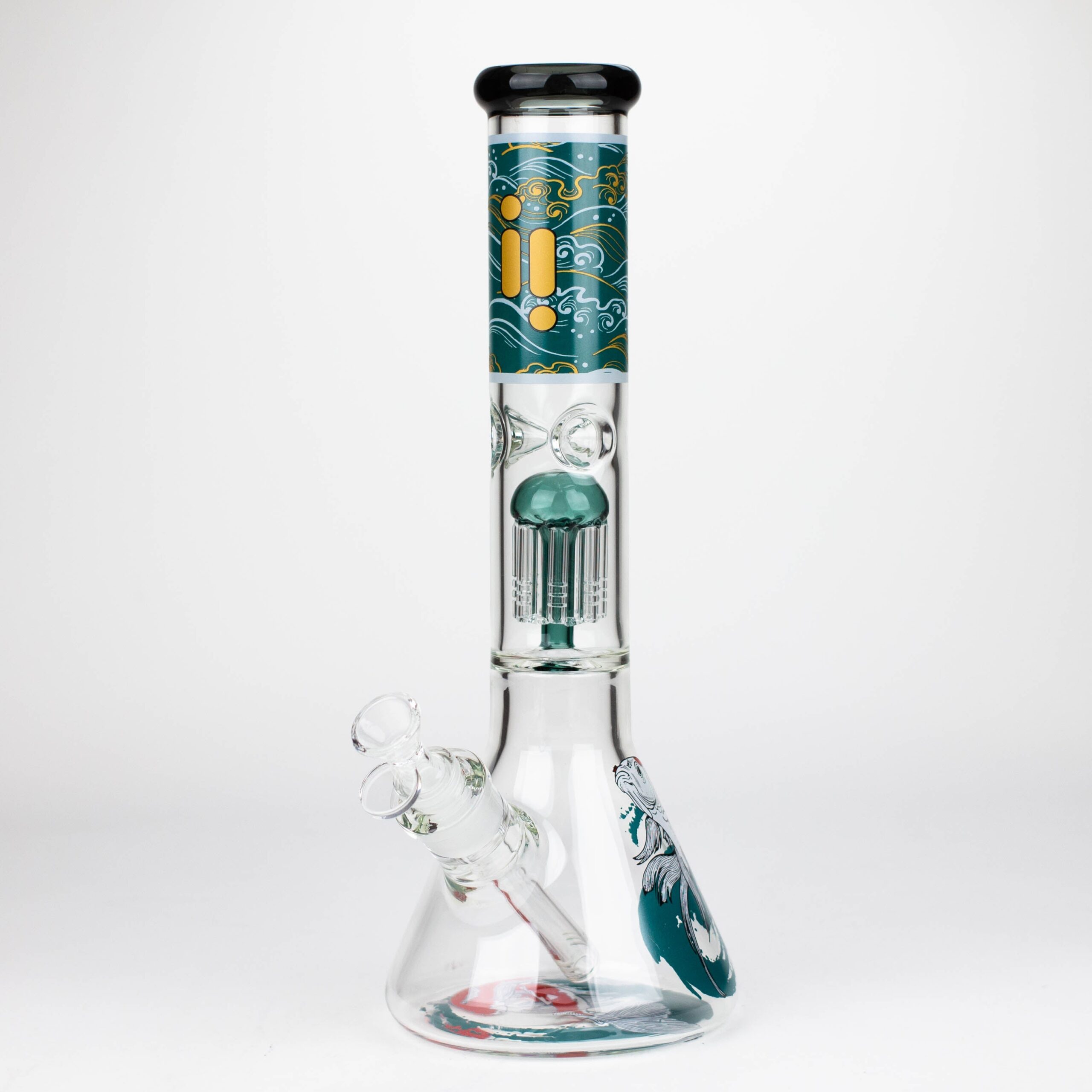 Infyniti | Untamed 14" 7 mm classic beaker water bong - Koi Fish