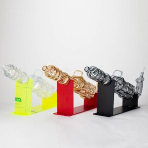 24" Electroplated Design Glass Bong with Display Stand