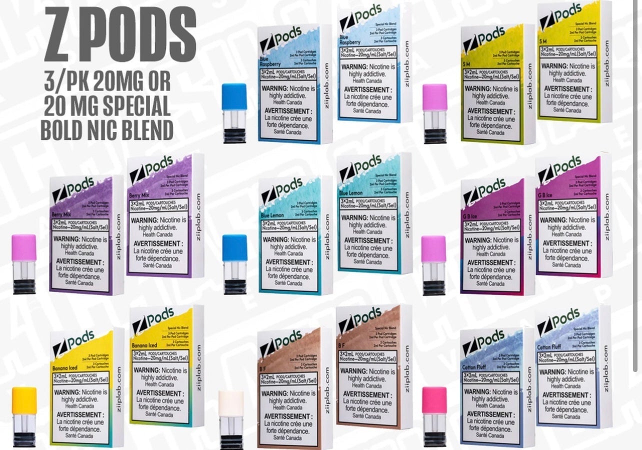 Z pods STLTH Compatible - Tangerine Ice - Supreme Nic Blend 20MG with 50MG Throat Hit
