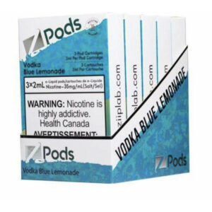 Zpods Stlth Compatible Blue Lemon Kick - Supreme Nic Bend 20MG with 50MG Throat Hit