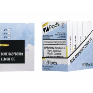Zpods STLTH Compatible -  Blueberry Raspberry Lemon ICE - Supreme Nic Blend 20 MG with 50 MG Throat Hit