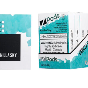 Z pods STLTH Compatible - Vanilla Sky - Supreme Nic Blend 20MG with 50MG Throat Hit