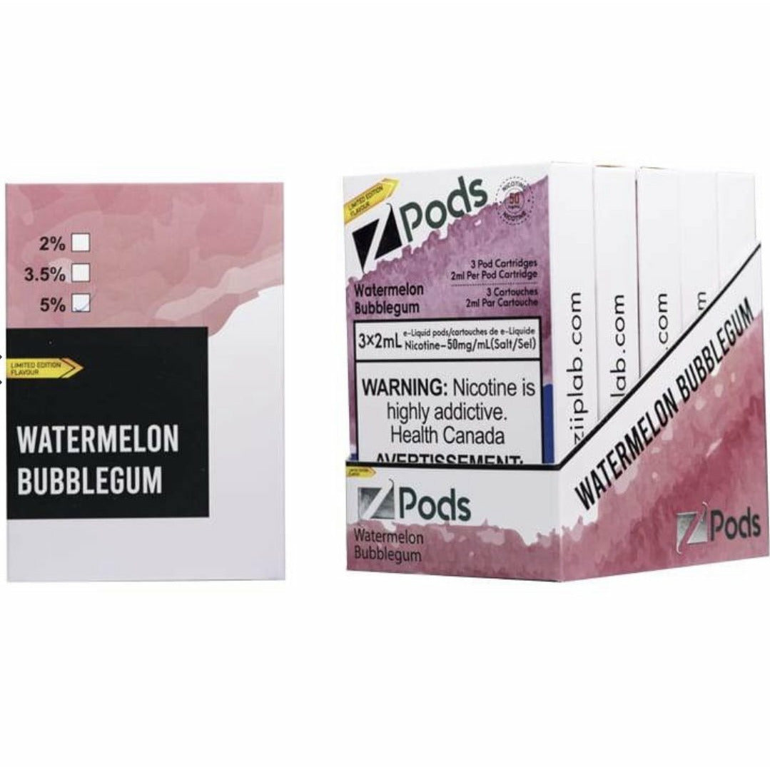 Z pods STLTH Compatible - Watermelon BBG - Supreme Nic Blend 20MG with 50MG Throat Hit