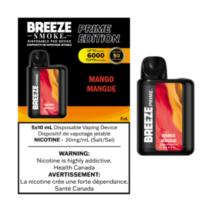 Breeze Prime Edition Disposable Vape - 6000 Puffs - Mango