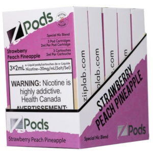 Z pods STLTH Compatible -  Strawberry Peach Pineapple - Supreme Nic Blend 20MG with 50MG Throat Hit