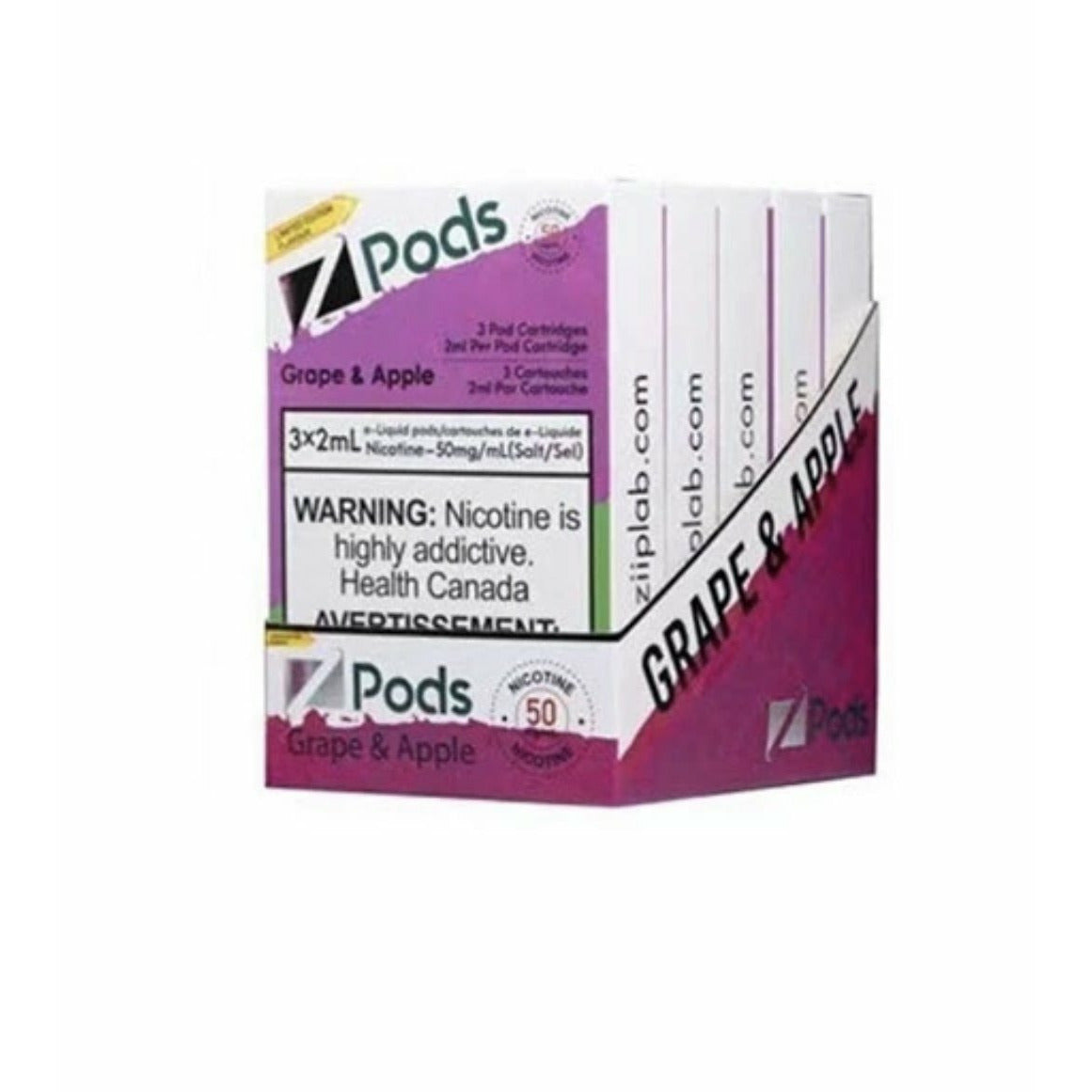 Z pods STLTH Compatible - Grape and Apple - Supreme Nic Blend 20MG with 50MG Throat Hit