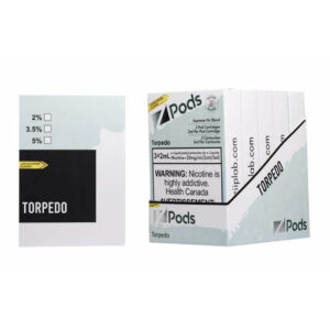 Z pods STLTH Compatible -  Torpedo - Supreme Nic Blend 2% with 50MG Throat Hit