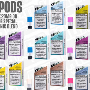 Z pods STLTH Compatible - Apple Maple - Supreme Nic Blend 20MG with 50MG Throat Hit / Ontario