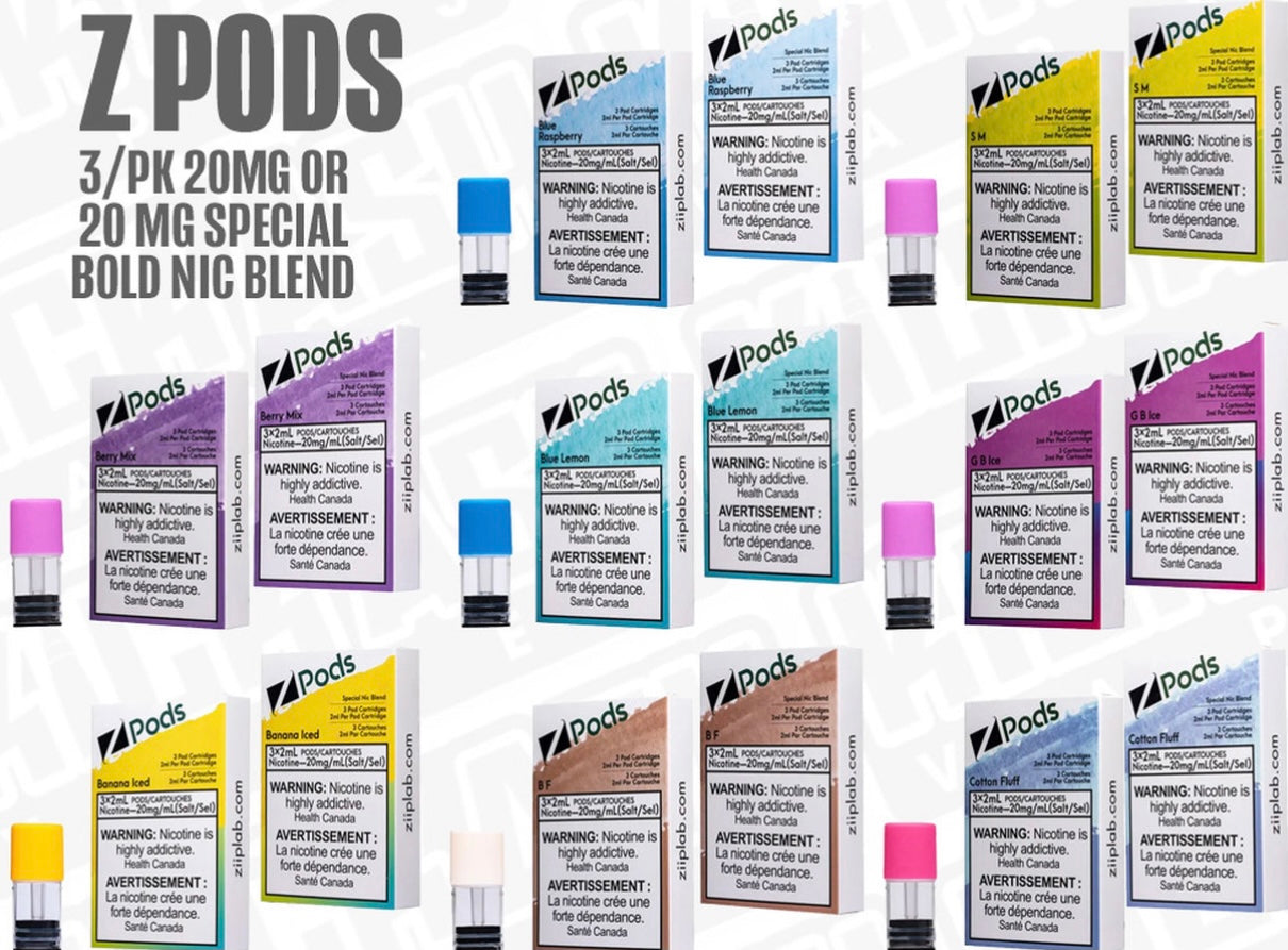 Z pods STLTH Compatible - Orange Apple - Supreme Nic Blend 2% with 50MG Throat Hit / Ontario