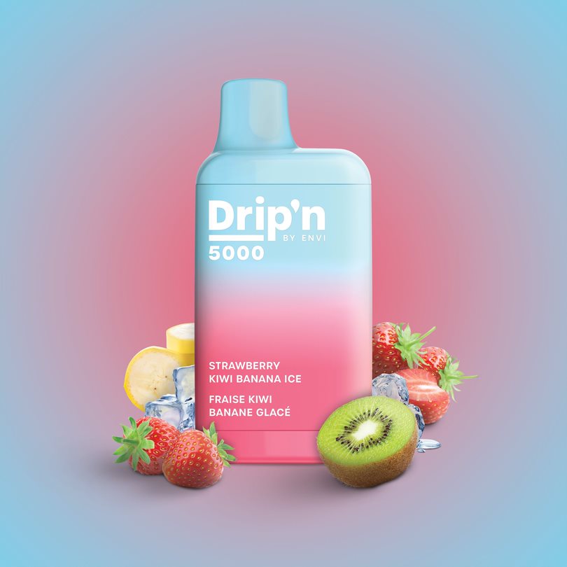 Drip'n by Envi Strawberry Kiwi Banana Ice Disposable Vape - Strawberry Kiwi Banana ICE