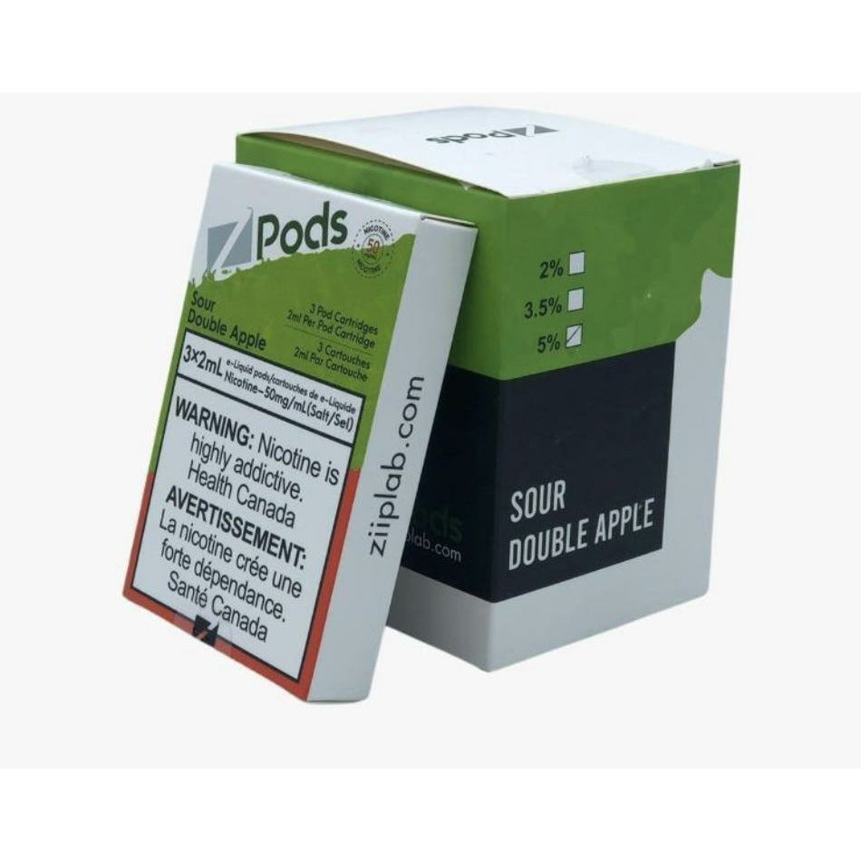 Zpods Stlth Compatible Sour Double Apple - Supreme Nic Blend 20MG with 50MG Throat Hit