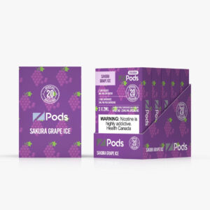 Z pods Stlth Compatible - Sakura Grape Ice - Supreme Nic Blend - 20MG with 50 MG Throat Hit