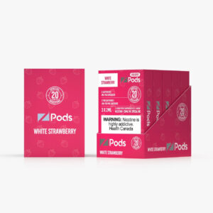 Z pods STLTH Compatible White Strawberry - Supreme Nic Blend 20MG with 50MG Throat Hit