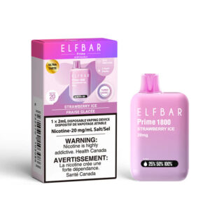 Elf Bar Disposable Vape - 1800 Puffs - Strawberry Ice
