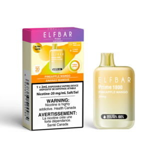 Elf Bar Disposable Vape - 1800 Puffs - Pineapple Mango