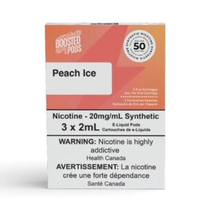 Boosted pods STLTH Compatible - Frosty Peach P- 50MG HIT - Synthetic Nicotine