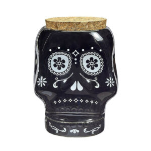 SKULL STASH JAR - BLACK