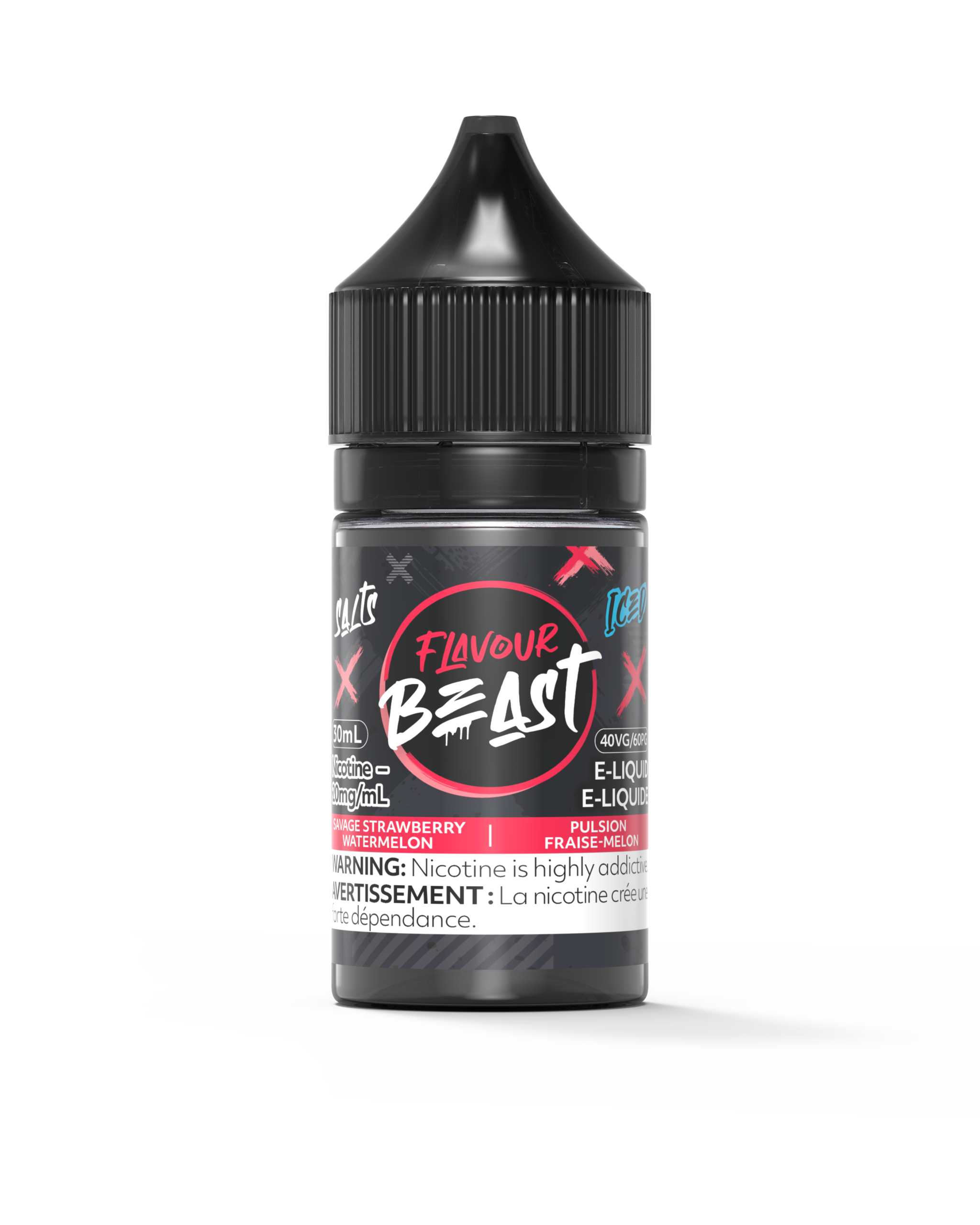 Flavour Beast E-Liquid - Savage Strawberry Watermelon Iced - 30 ML