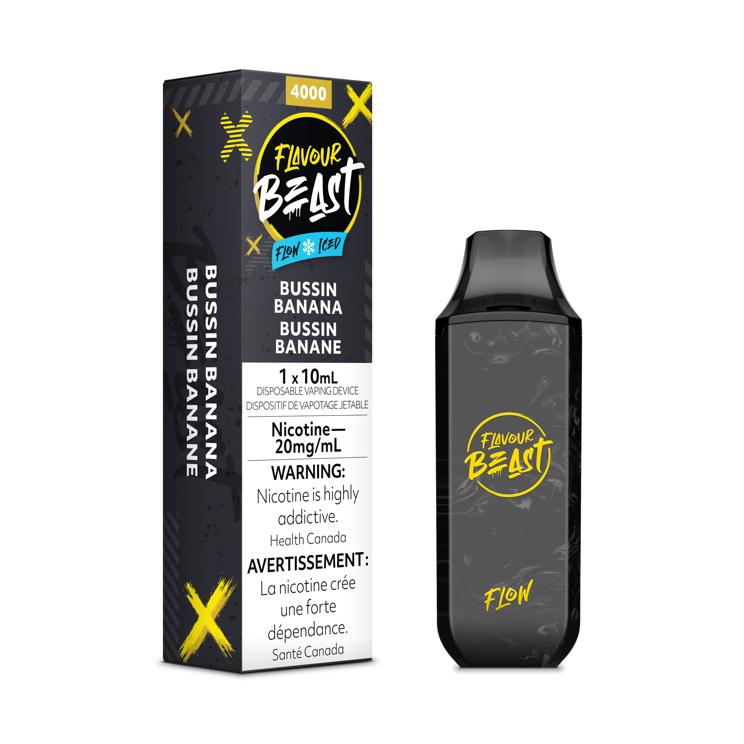 Flavour Beast Flow Rechargeable Disposable 4000 Puffs -Bussin' Banana Ice