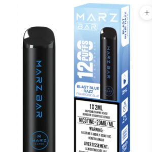 Marz Bar - Disposable Vape - 0 Nicotine -  Blast Blue Razz