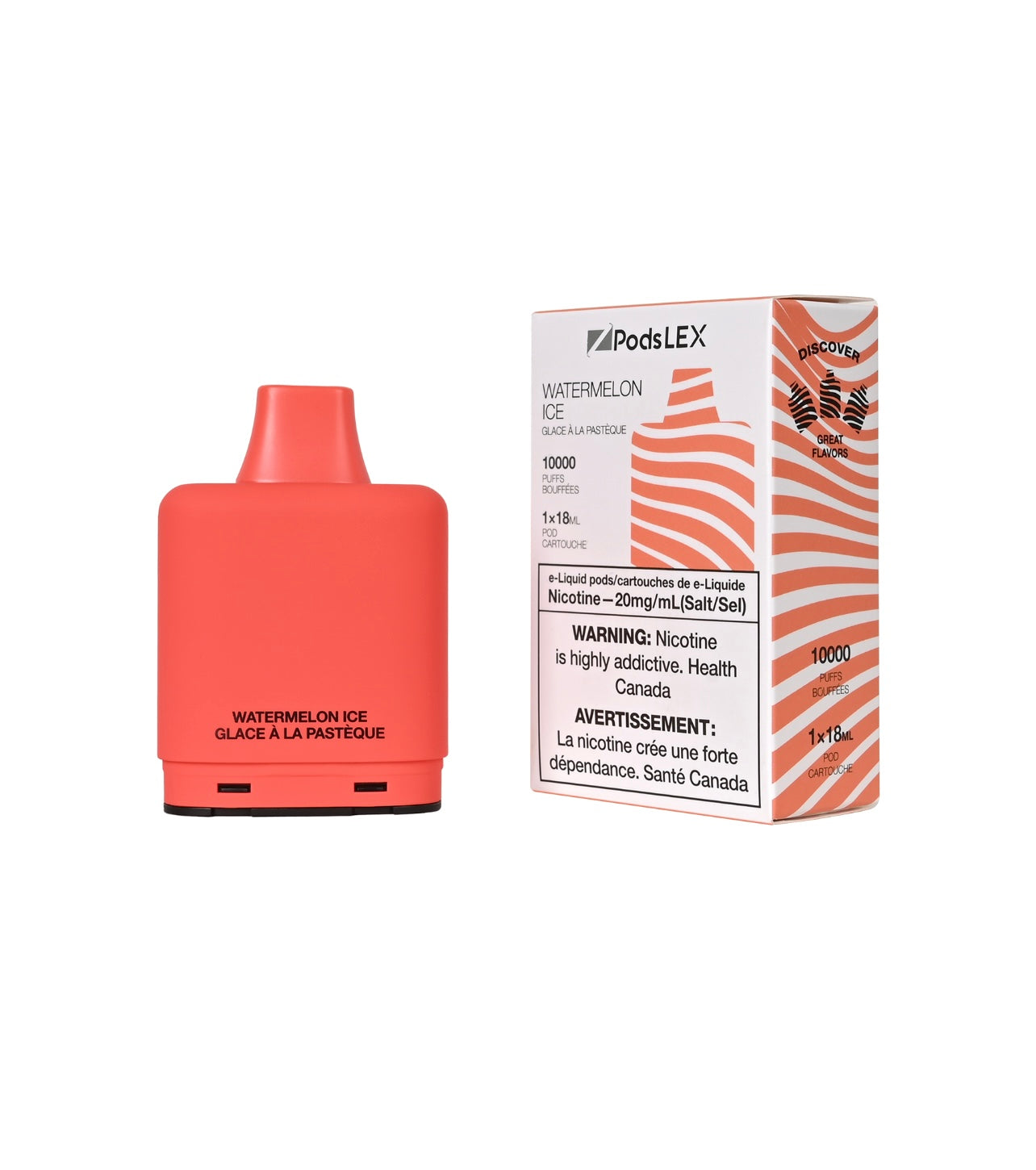 ZPODS LEX Pod System - 10K Puff Vape Pods - Watermelon Ice