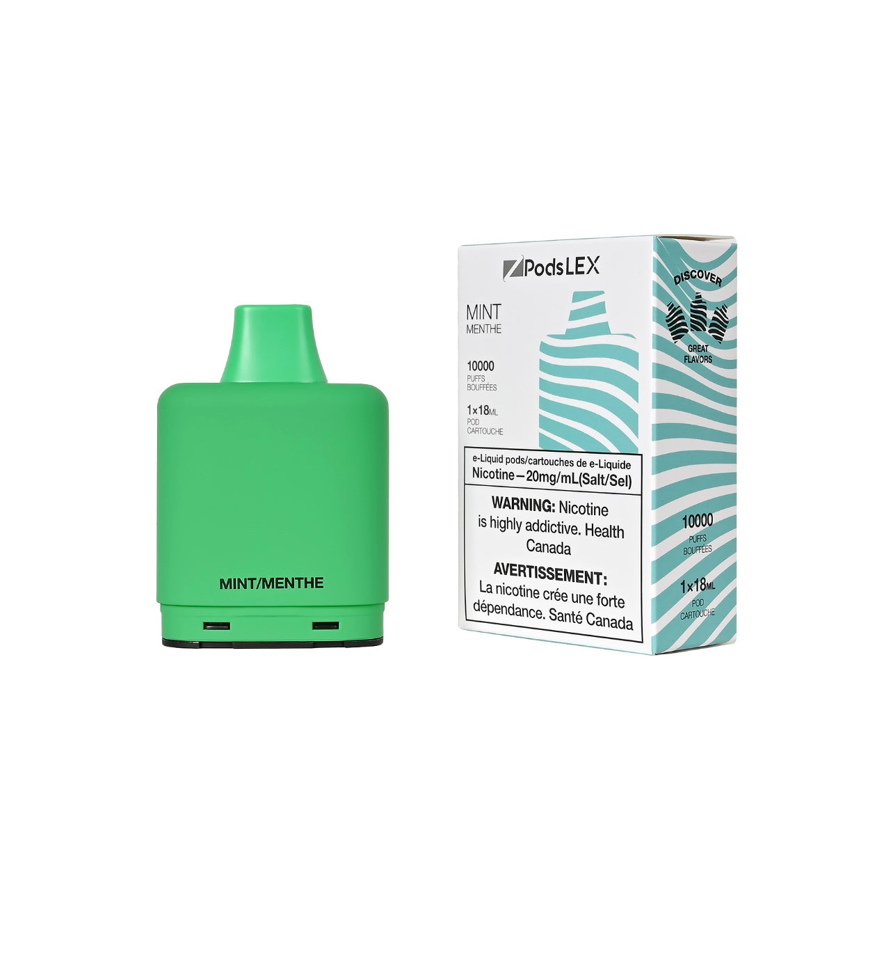 ZPODS LEX Pod System - 10K Puff Vape Pods - Mint