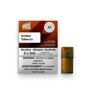 Boosted pods STLTH Compatible - Golden Era Tobacco - 50MG HIT - Synthetic Nicotine