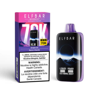 Elf Bar MoonNight Disposable Vape - 70K Puffs - Grape Ice