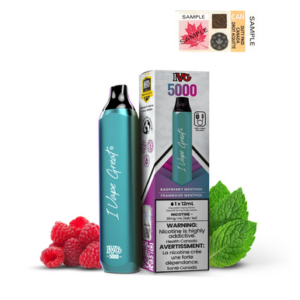 IVG 5000 PUFFS DISPOSABLE VAPE - Raspberry Menthol