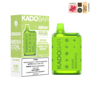 KADO BAR DISPOSABLE VAPE (6500 PUFFS) - Intense Green Apple