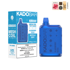 KADO BAR DISPOSABLE VAPE (6500 PUFFS) - Blueberry B.B.G