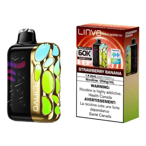 Linvo Rave 60K Disposable Vape - 20 ML - Strawberry Banana