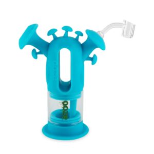 Ooze - Trip Pipe Silicone Water Bubbler & Dab Rig - Teal