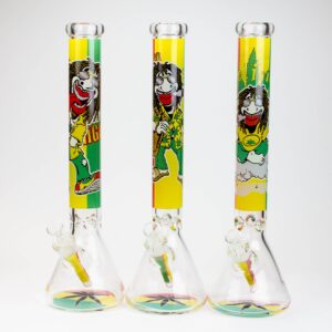 17.5 inches Rasta Man 7 mm Classic Beaker Glass Bong
