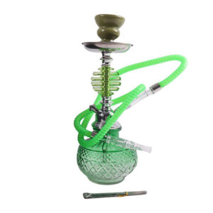 13" Hookah Single Hose - EMERALD Shape - Green