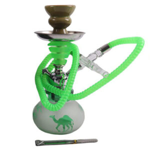 10" Hookah Single Hose- DUNES Shape - Green