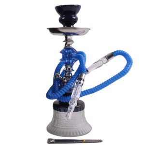 11" Hookah Single Hose- Midnght Sapphire Shape - Blue