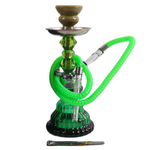 11″ Hookah Single Hose - JADE MIST Shape - Green