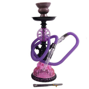 12" Hookah Single Hose - VORTEX Shape - Purple