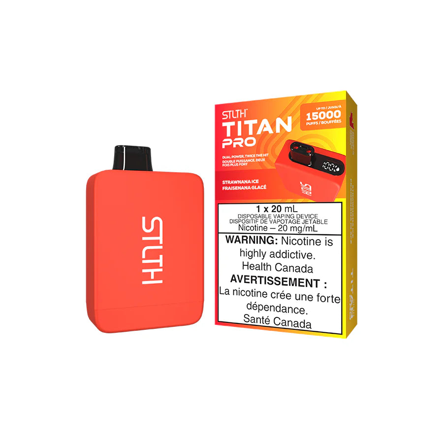 Stlth Titan Pro Disposable Vape - 15K Puffs - Strawnana Ice